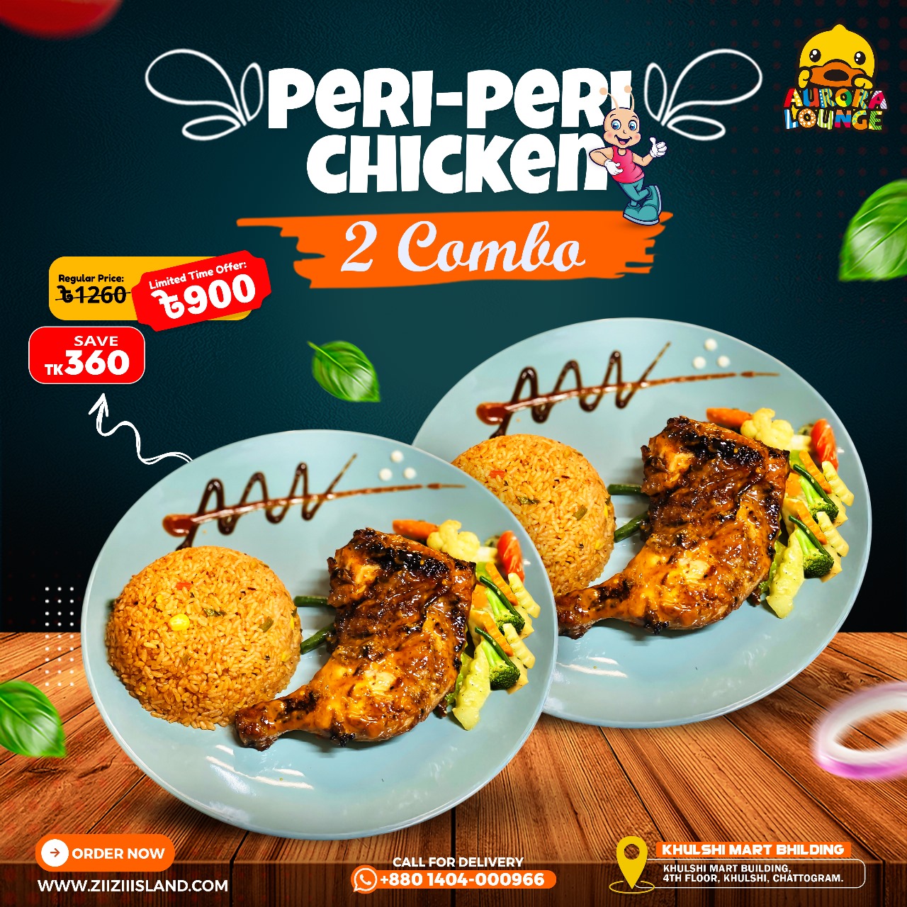 Peri Peri Chicken Combo - Zii Zii Island Menu Peri Peri Chicken Combo